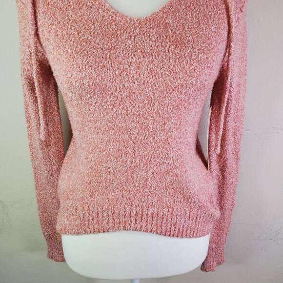 Crave Fame Juniors Blush Hooded Sweater XS - Picture 6 of 10